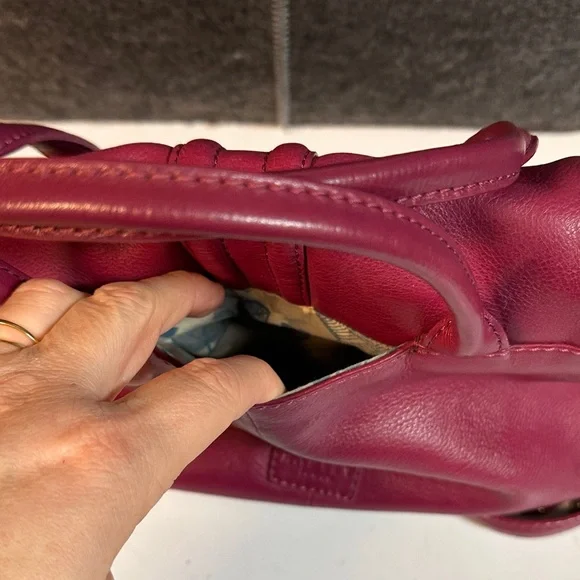 Radley London leather satchel bag vibrant magenta - Picture 15 of 17